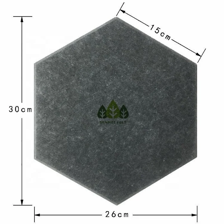 customized size sound acoustic wall panel 1220*2440mm hexagon panel acoustic