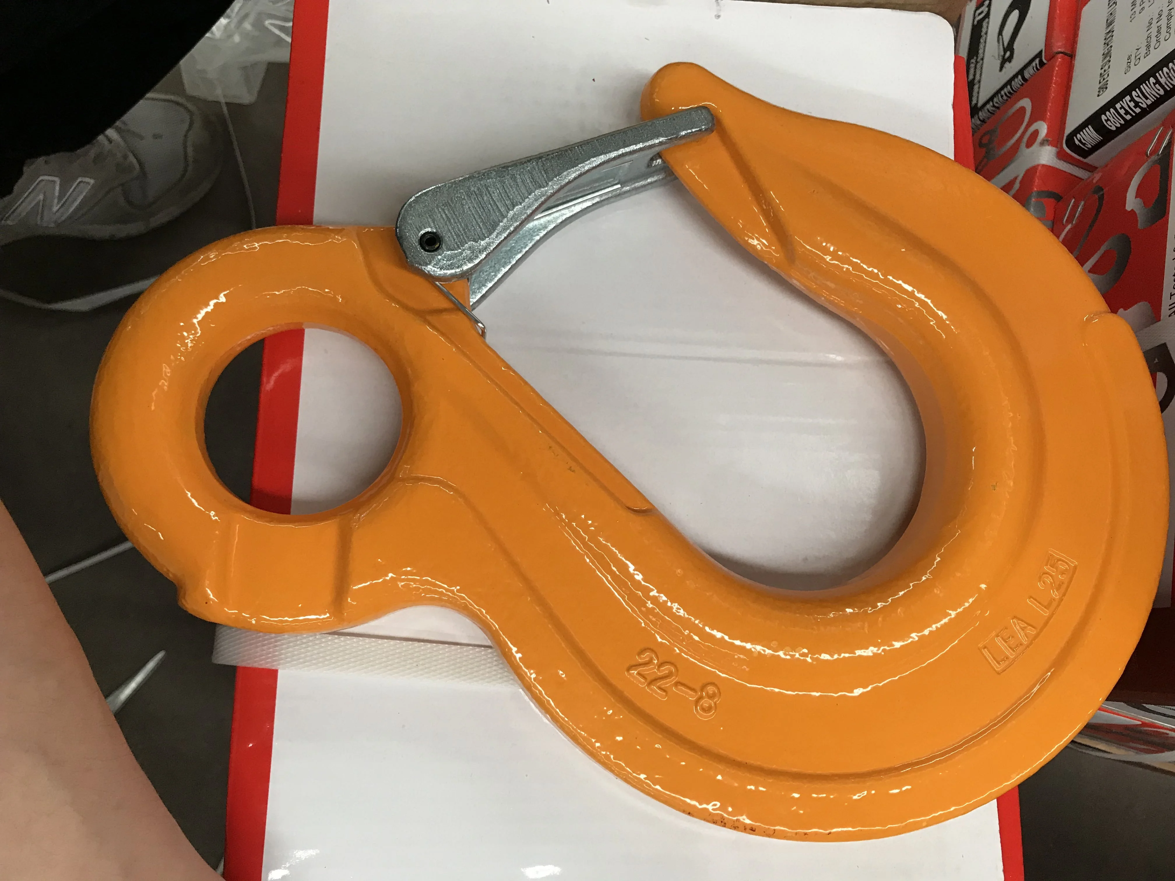 G80 Alloy Steel Eye Slip Hook with Latch Eye Type Safety Sling Hook with Latch