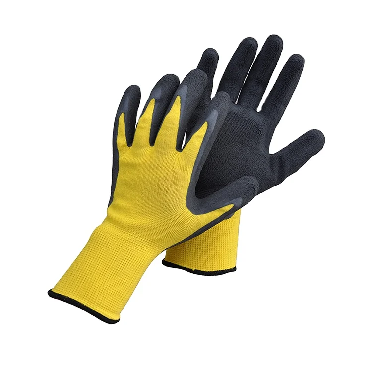 2023 High quality cutting labour polyester industrial security coated gloves scrub glove esd safty nitrile latex gloves for work