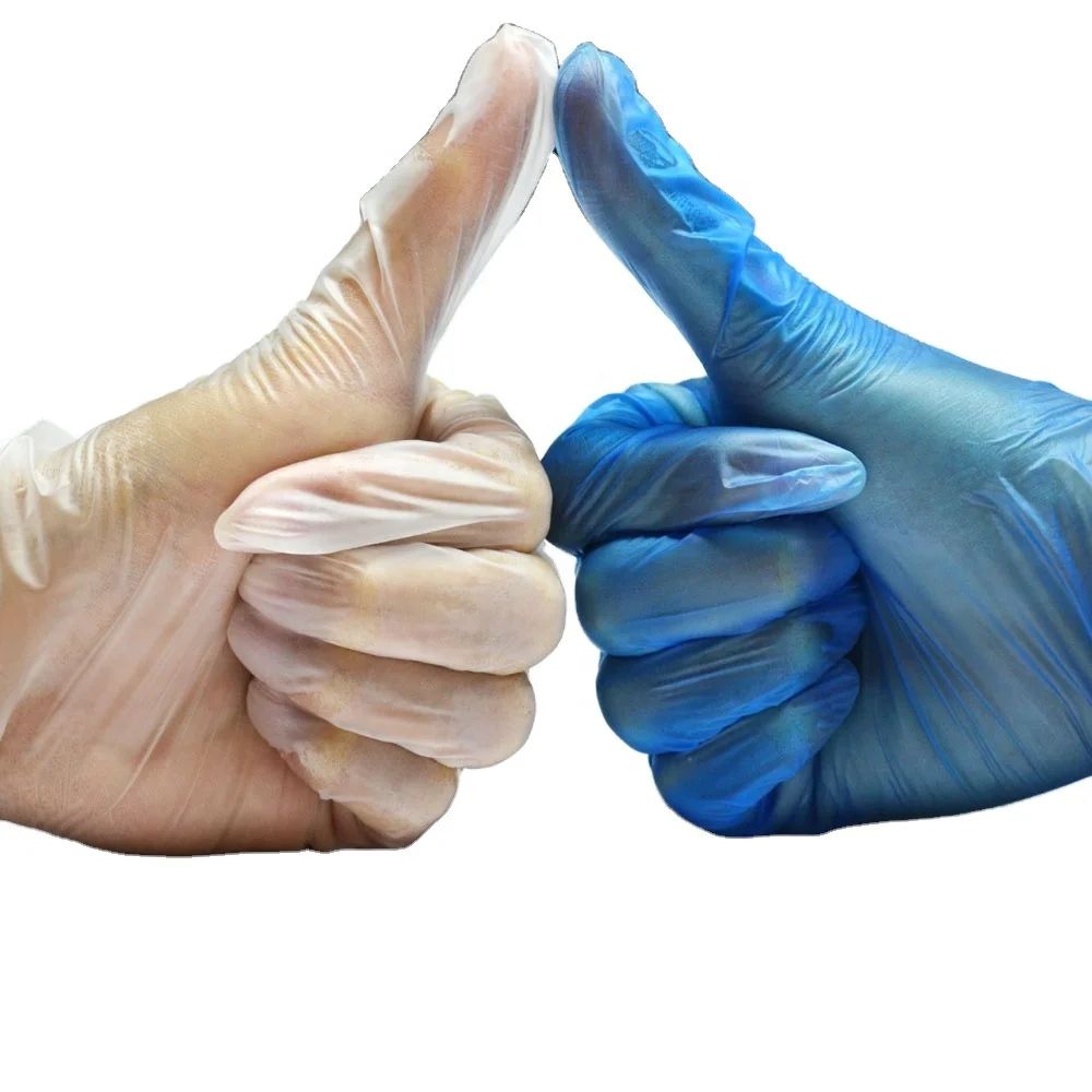 Dispoaible pvc gloves vinyl gloves powder free vinyl gloves for food
