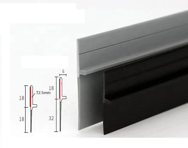Door Bottom Weather Seal Stripping Under Sweep Silicone Rubber Seals Strip