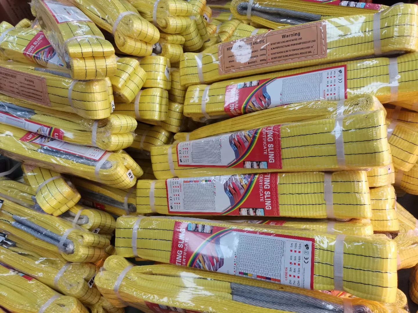 1t - 12t ODM OEM Заводские высококачественные тканевые подъемные стропы настраиваемая длина полиэфирные лямки