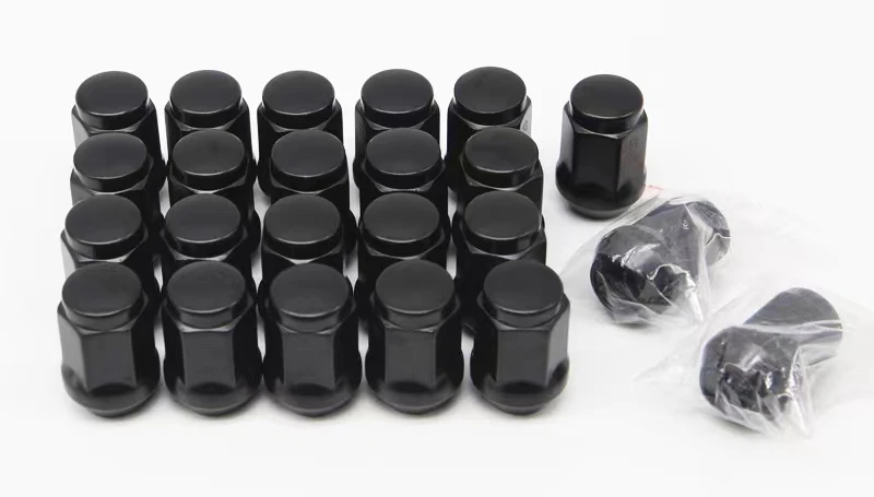 Колесные гайки M12x1.5, зажимные гайки для 2006-2019 Ford Black Chrome Acorn, автомобильная Шестигранная гайка