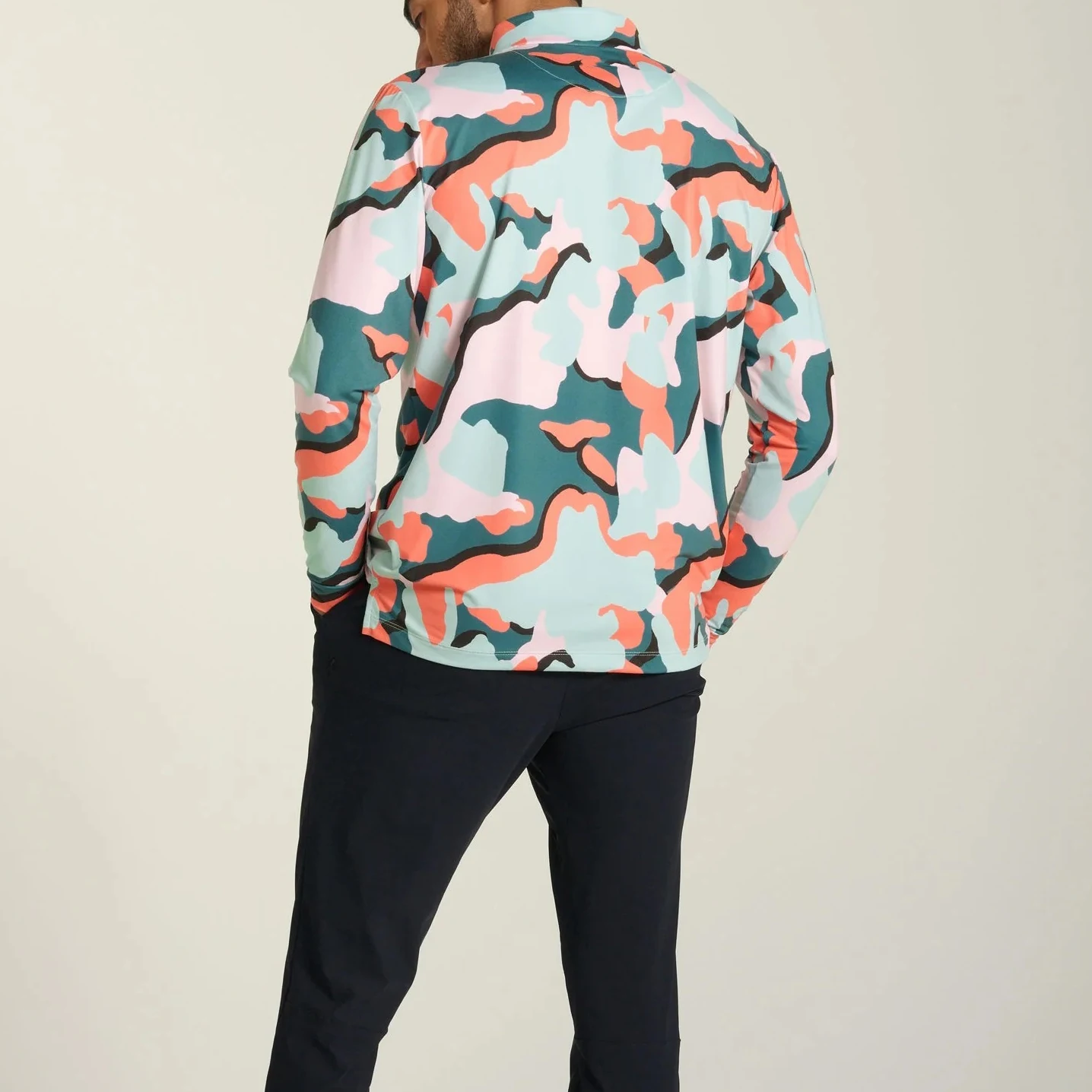 Mens Quarterzips New Fall Zip Golf Custom All Street Breathable Good 4 Slim Sleeve Golf Quarter Zip