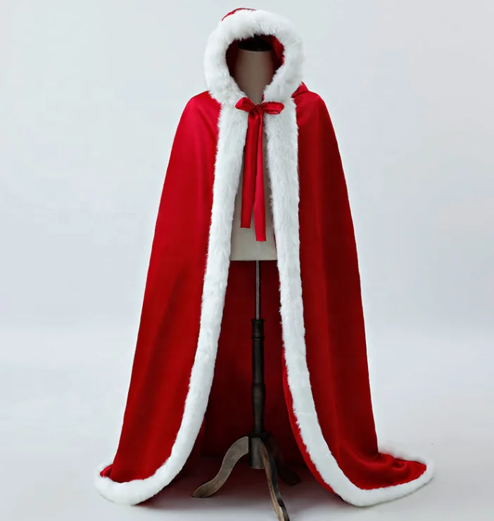 Winter Bridal Wedding Fur Shawl Wedding Dress Shawl Coat Long Cloak Women Performance Clothing Bridal Cloak