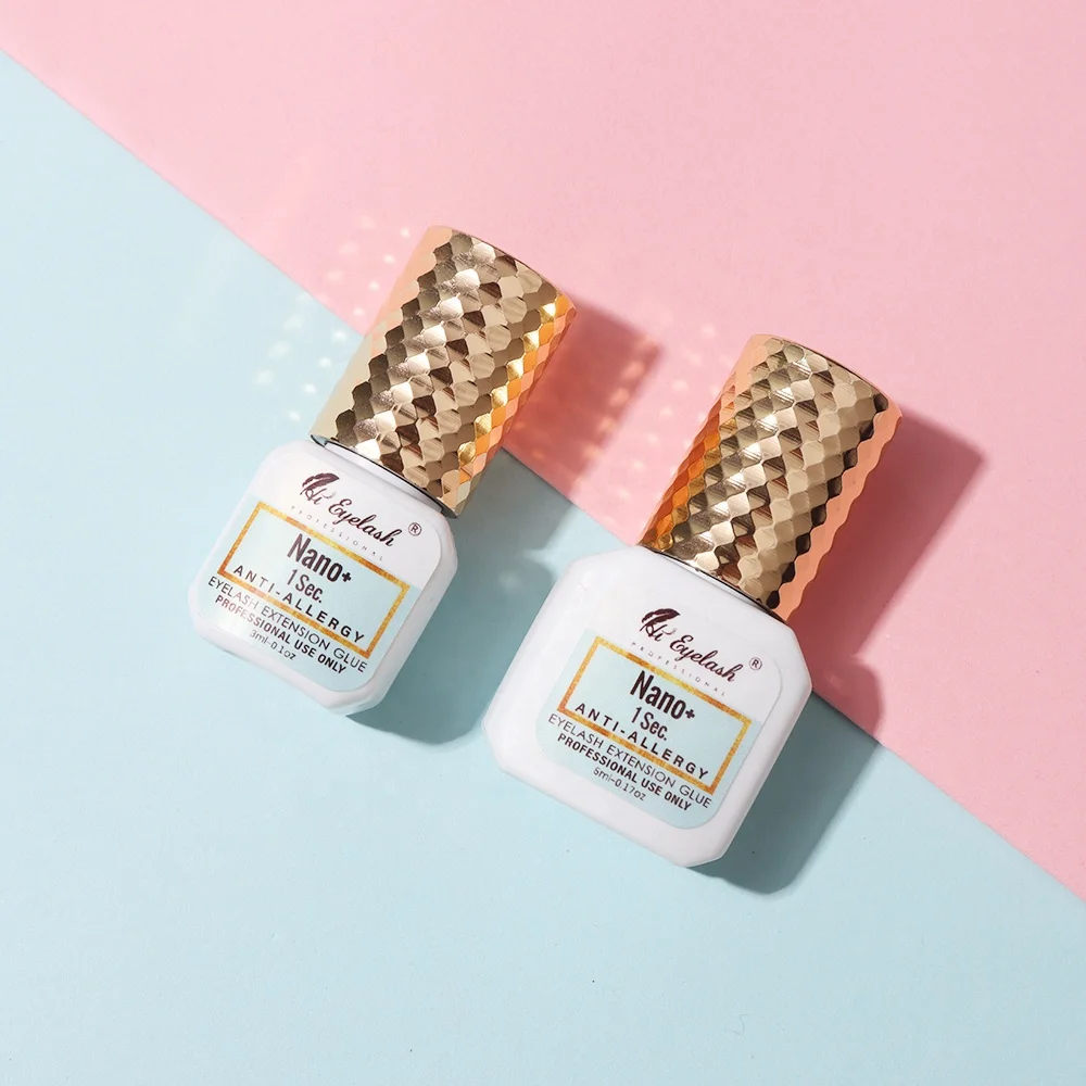 hieyelash 3ml No Irritation Bottle Black Best Private Label Japan Wholesale Professional Permanent Eyelash Glue