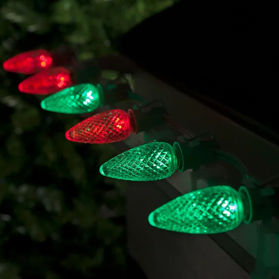 UL Listed Wider Lighting C9 LED Christmas Lights Faceted Bulbs