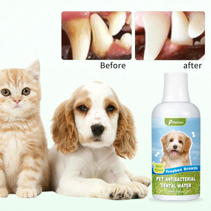 Pet Dog Breath Freshener Dental Formula Pet Cat Mouthwash And Teeth Cleaner Dog Water Additive For Dental Care
