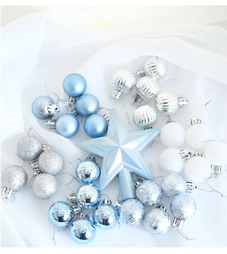 Factory Wholesale Christmas Festival Decorations Aqua Blue Christmas Ball Pendant Pine Cone Christmas Tree Ornament Hanging