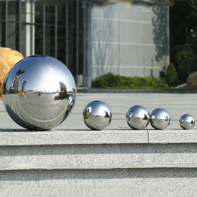 Popular Mirror Metal Balls Garden Decorative Sphere Stainless Steel Hollow Ball