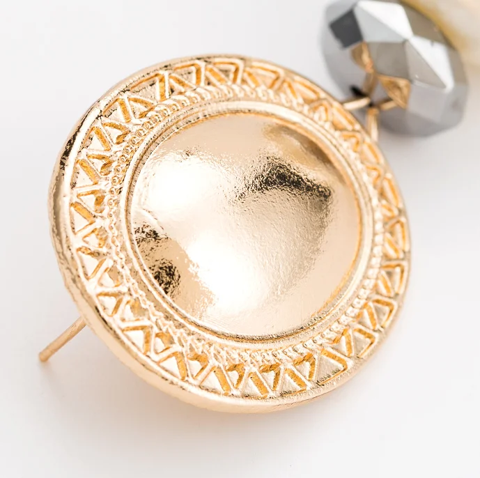 ZA Vintage Simulated Pearl Statement Earrings Women Wedding Party Dangle Drop Earrings Maxi Jewelry  Pearl Round Earrings