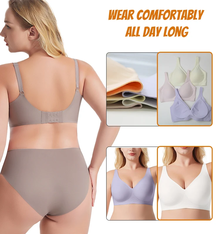 Women New Design Pregnant Non Underwire Custom Logo Bra Seamless Two Hook eye Soft Support Bra with Adjustable Shoulder Strap