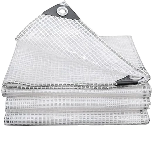 waterproof and UV resistant clear/green  PE grid mesh cloth Leno tarps  for   greenhouse  cloth