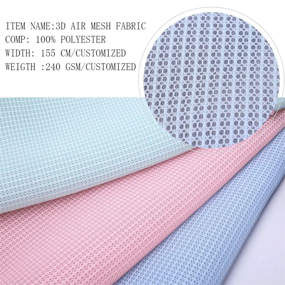 Ready to ship Stock 100% polyester 3D Air Spacer Mesh Tencel Fabric