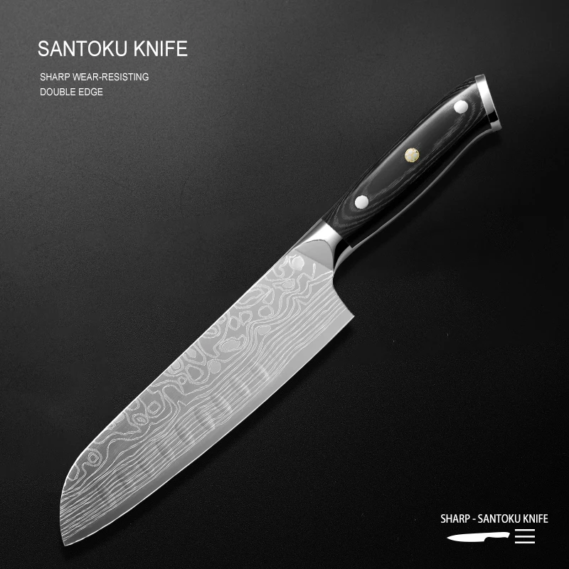 
Timhome new arrival german steel Japanese kitchen chef santoku knife 