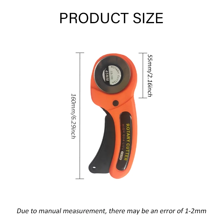 WISDOM Custom Cutting Tailor Scissors Tools Fabric Cut Rotary Cutter 45mm Wide Blade Auto Lock Rotary Cutters