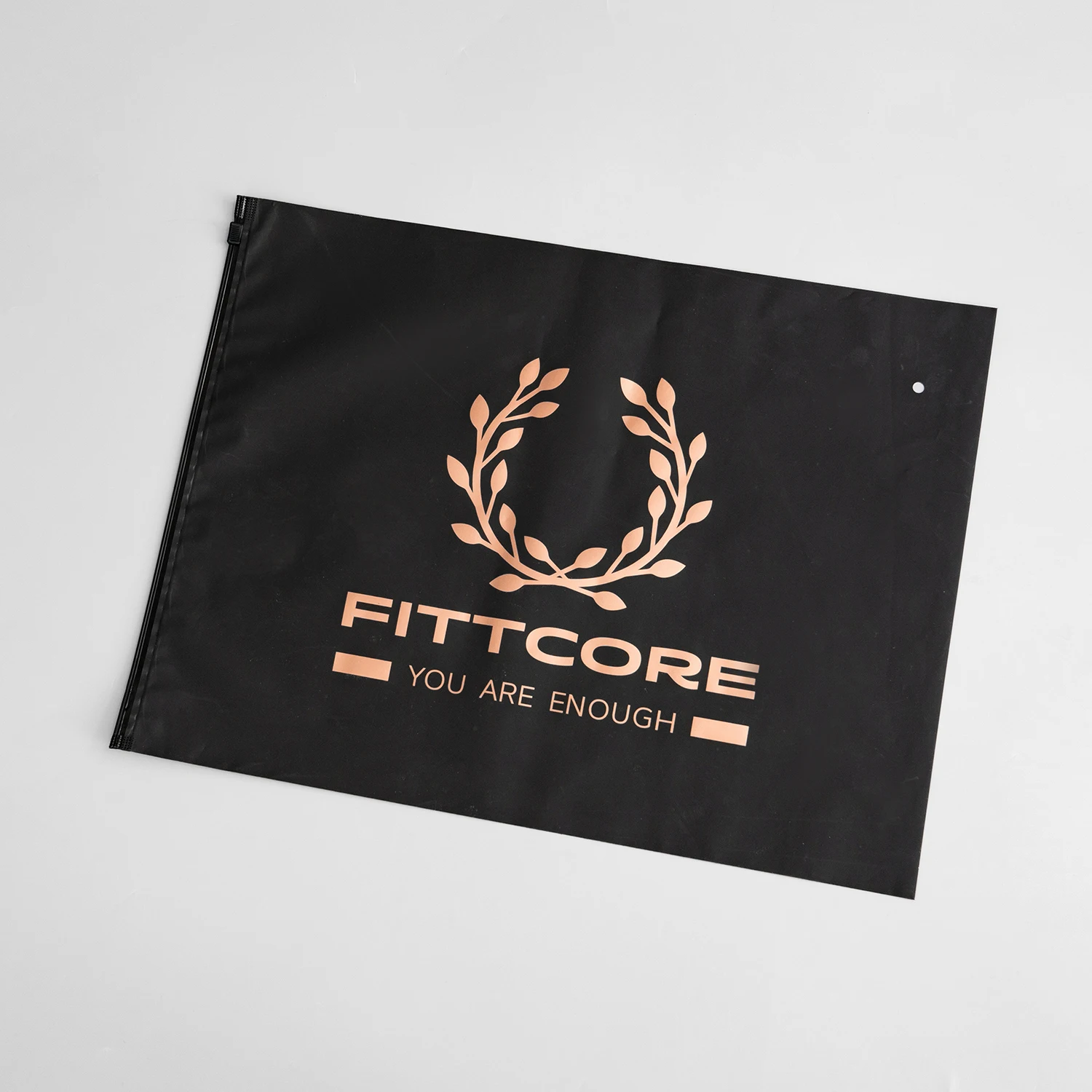 High Quality frosted Zipper Bag Rose gold logo Custom Plastic Shipping T shirt Ziplock Matt clothing packaging bags,garment bag