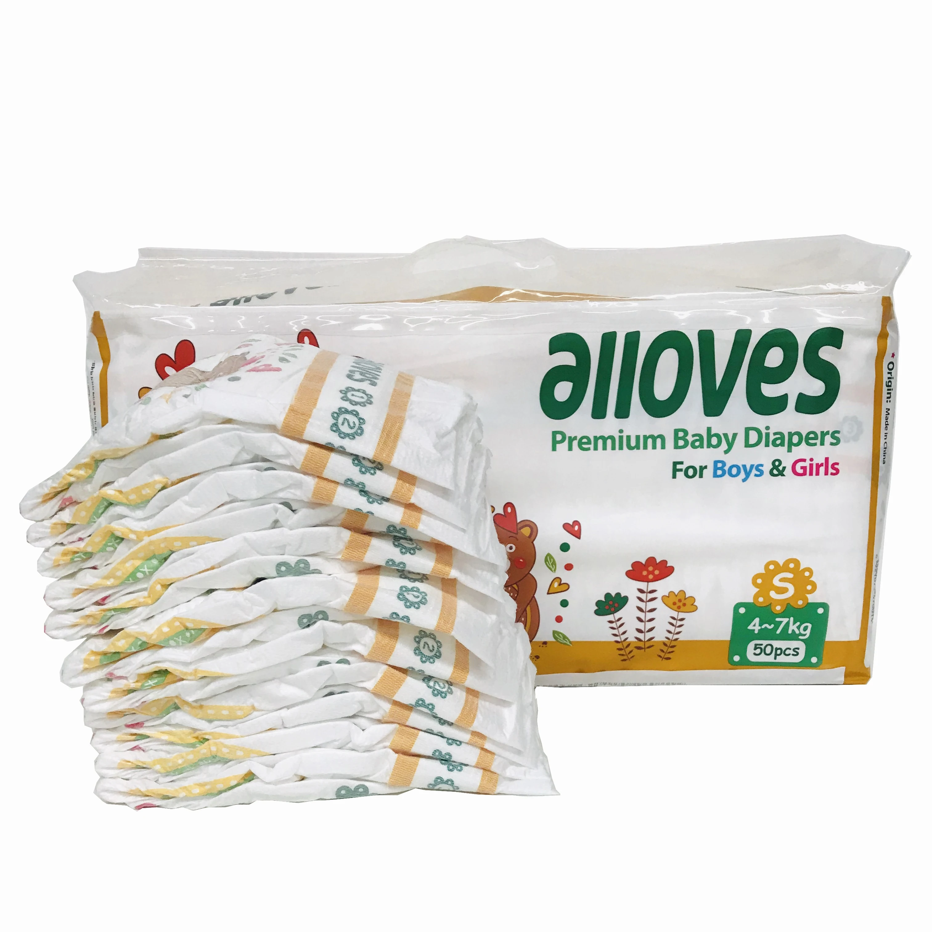 Free Sample Soft Breathable Absorption Baby Diaper with Leak Guard Bulk Sale for Babies