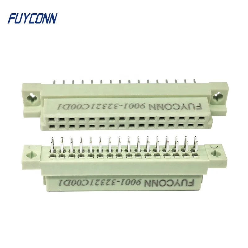 2.54mm 2 rows pcb vertical 2*16pin 32pin Female Euro 41612 Connector, Easy Type PCB straight 2 rows 32 pin DIN41612 Connector