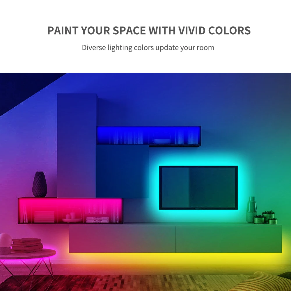 Best Quality Neon RGB IP65 Cuttable 20m 12v COB 10m Outdoor 5050 15m Music Smart LED Light Strip Kit with 44key Remote