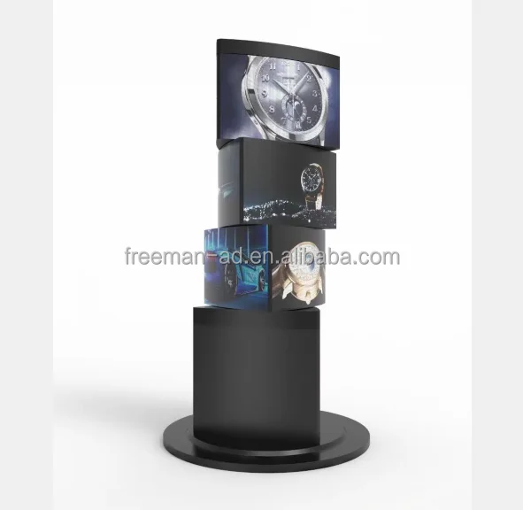 LED rotating magic cube column rotating LED screen tower