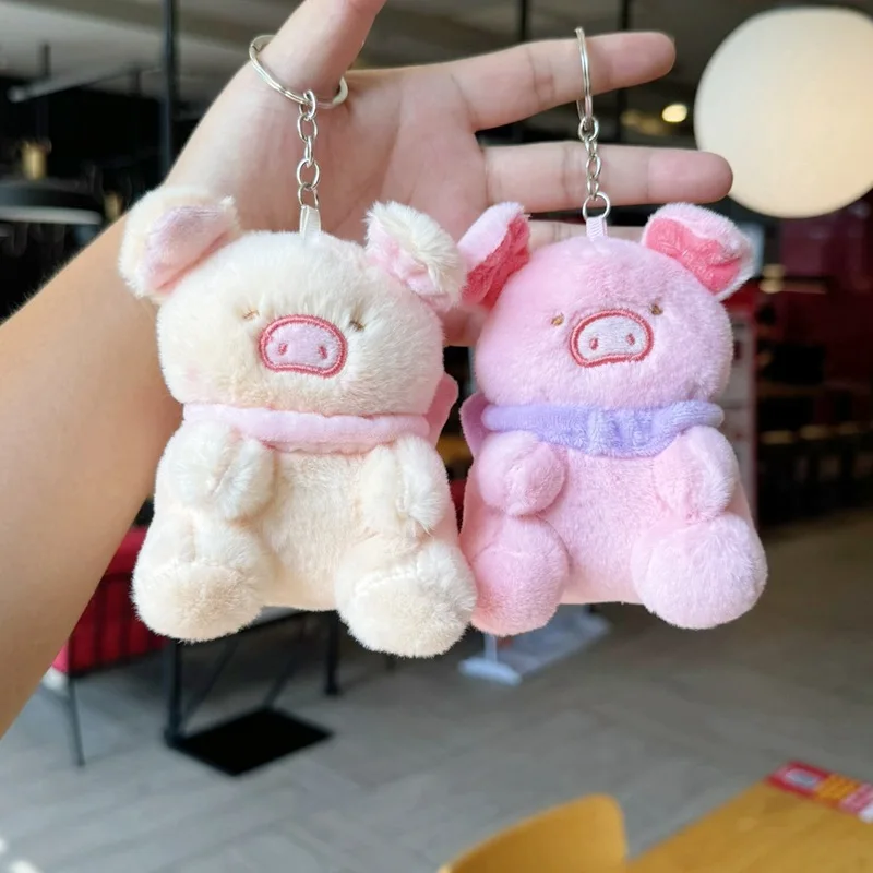 Cute Cartoon Bread Stereo Panda Car Keychain Custom Cotton Schoolbag Pendant with Logo Small Gift Accessory