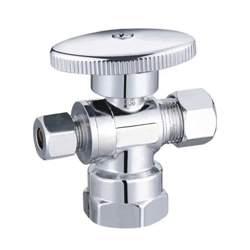 AVONFLOW   Chrome Supply Stop Angle Valve For Home  Bathroom Hotel Supply Straight Stop Valve