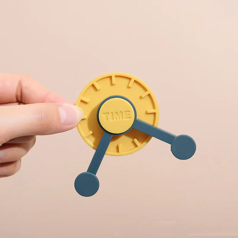 Creative clock hook rotatable kitchen multifunctional sticky punch-free storage rack