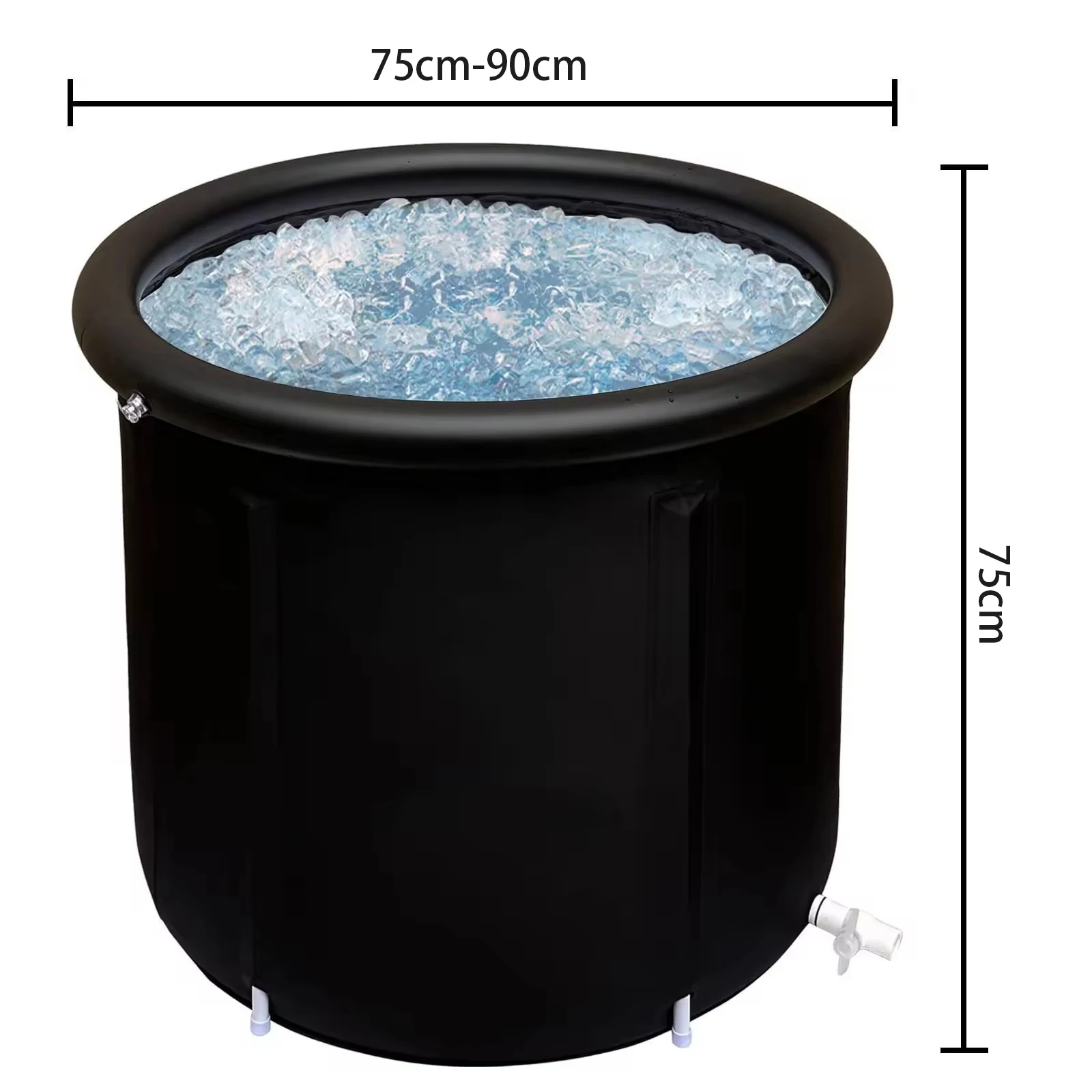 Outdoor ice bath spa bucket Thickened folding Portable bathtub PVC cold plunge tub inflable for adults