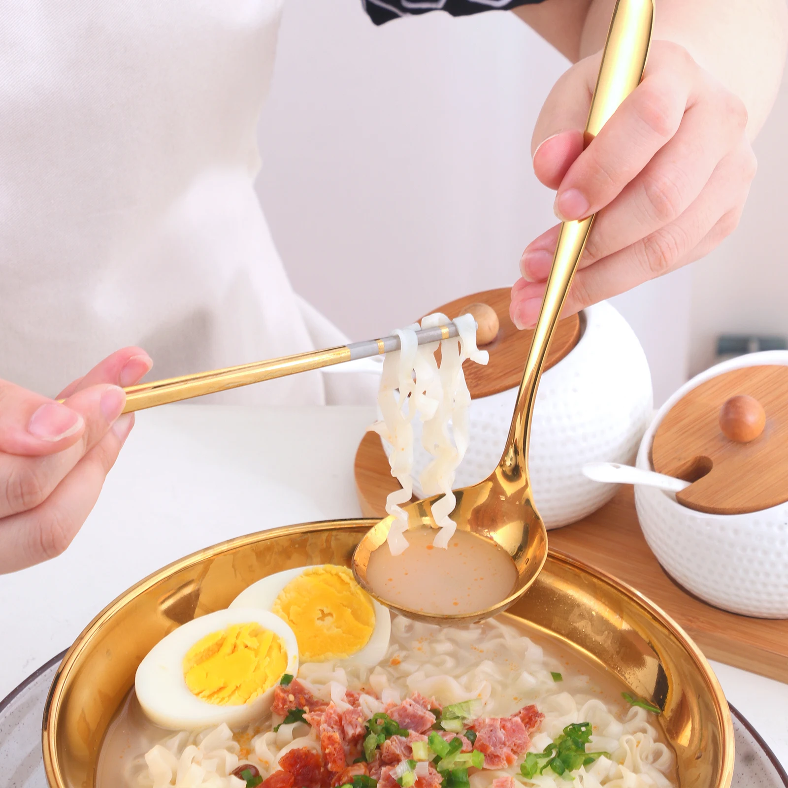 Korean Soup Spoon Colorful Tableware Stainless Steel Chinese Soup Spoon For Dinner Home Kitchen