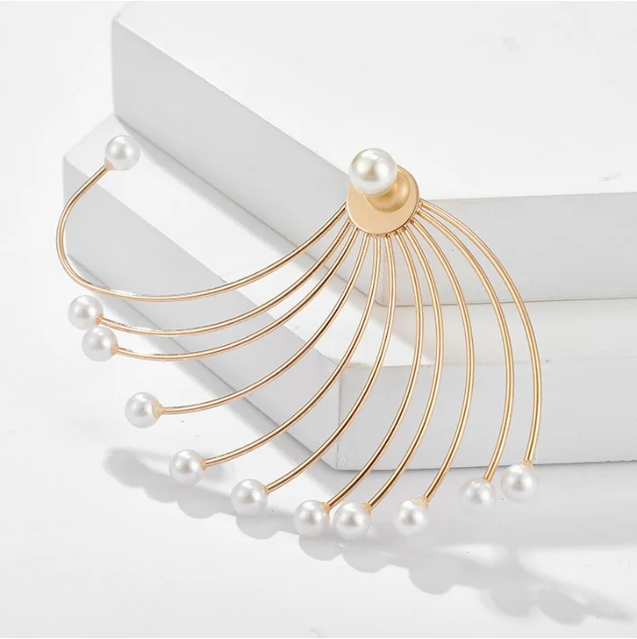 
XUNBEI 2021 new free fashion korean jewelry pearl drop earrings for women 