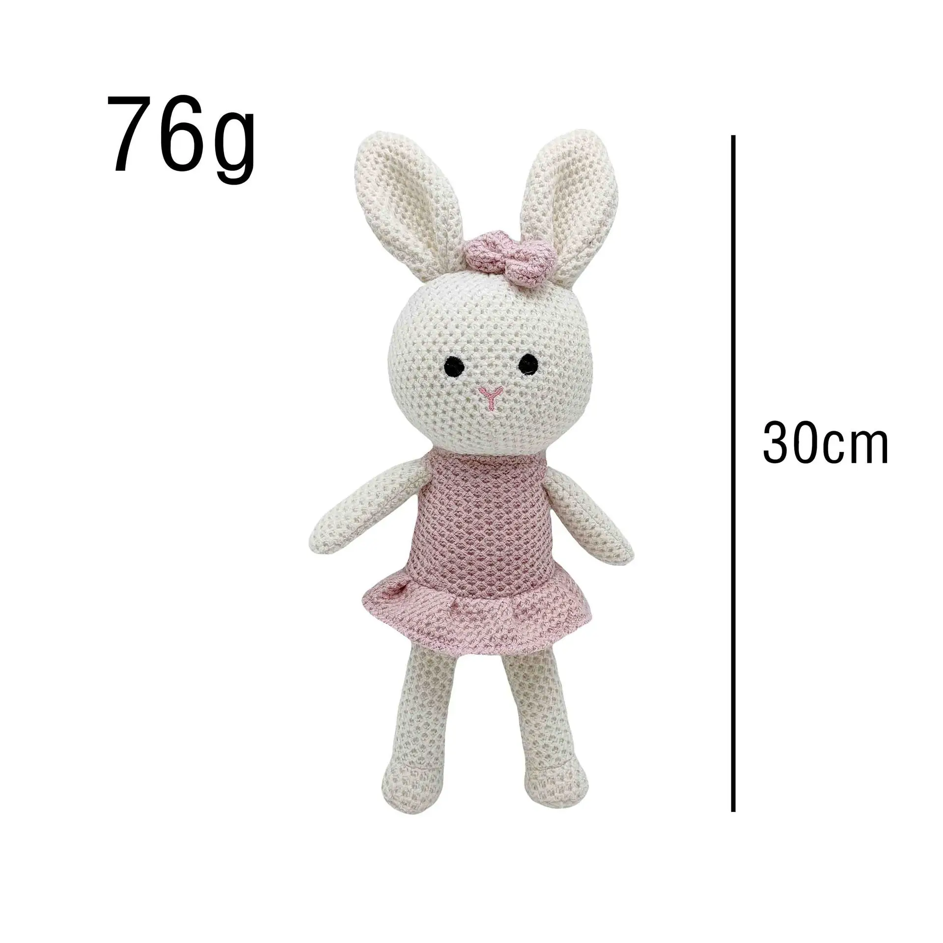 high quality soft ecofriendly crochet cotton thread knitting toy stuffed animal plush bunny toy