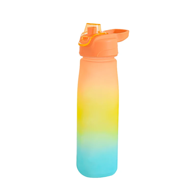 Hot Sale Plastic Bottle with Custom LOGO 1L  Large Motivational Measure Sports Water Bottle Handgrip Gym Water bottle