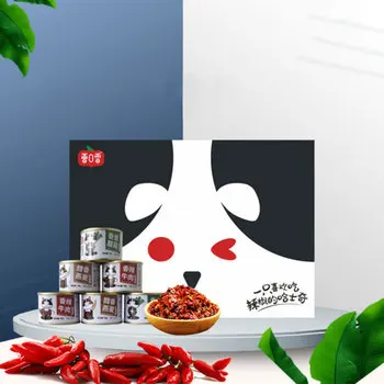 Guochen High Quality New Crop Super Hot Spicy Fresh Chili Sauce Mushroom Chili Pepper Sauce