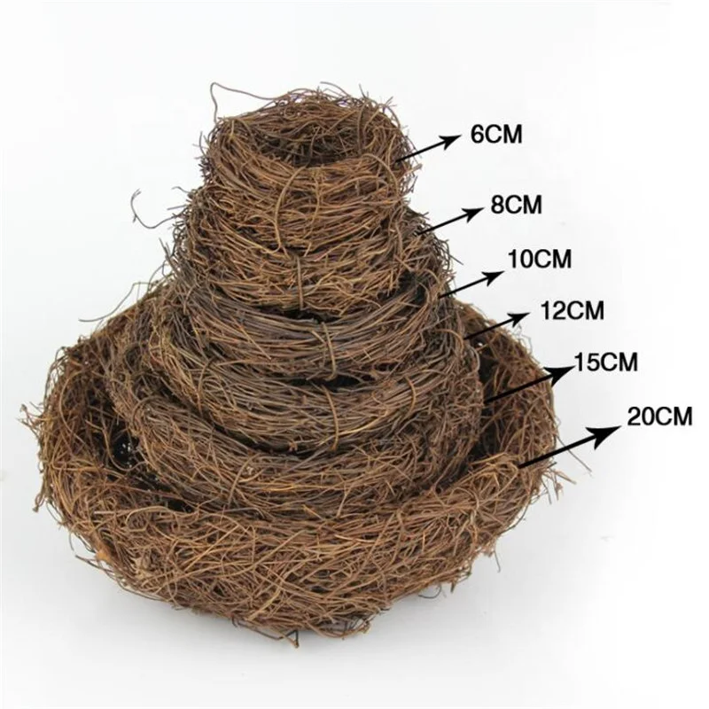 Nature 15CM Vintage Prop Pet Bird Nest Bird Cage Creative for Optical Store Window Display Photography Props  Decoration