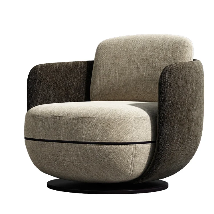 360 Degree  Swivel Barrel Boucle Chair Comfy Round Accent Sofa Lounge Chair,revolving Accent Chairs for Living Room