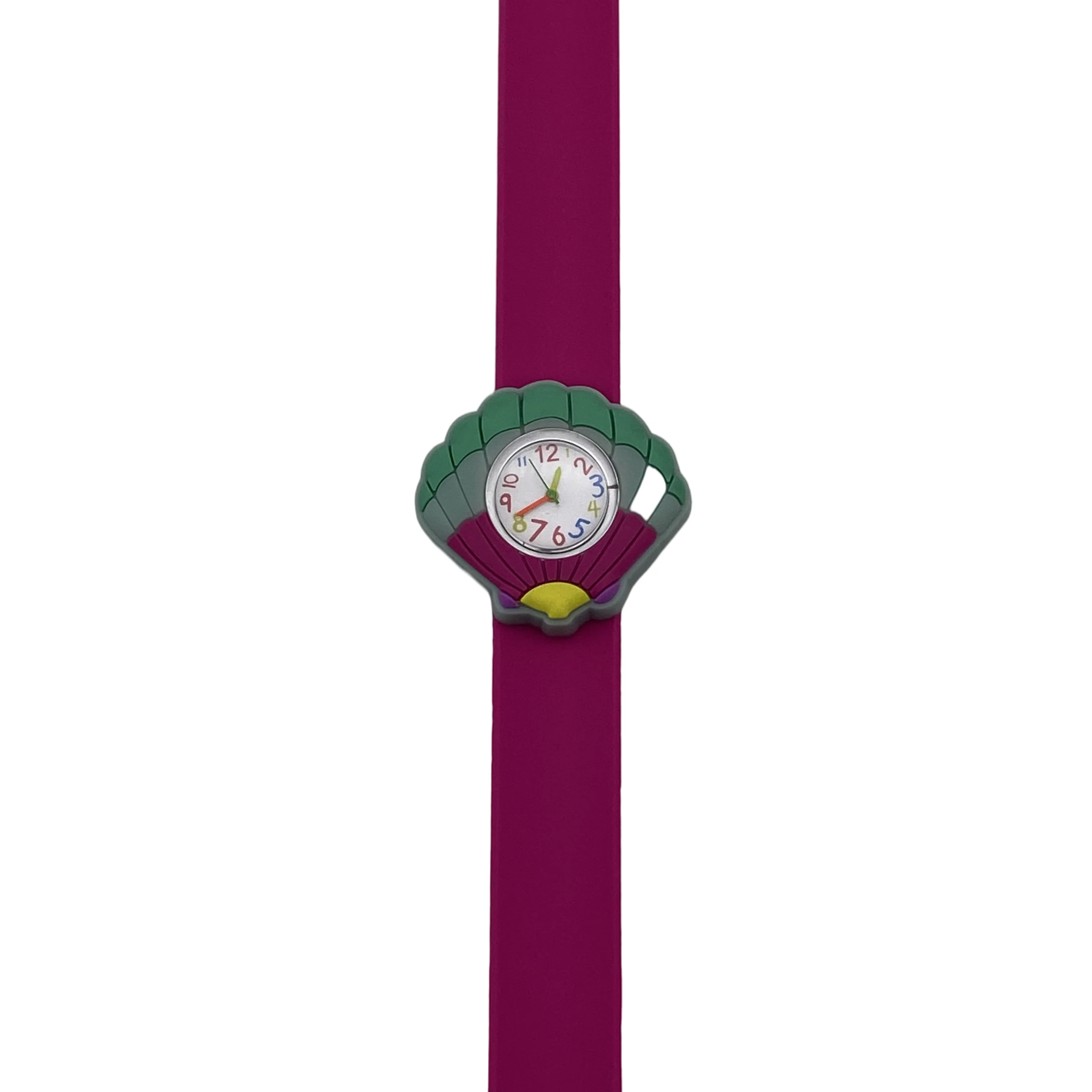 Детские Силиконовые наручные часы Slap Band с индивидуальным дизайном, милые Мультяшные часы