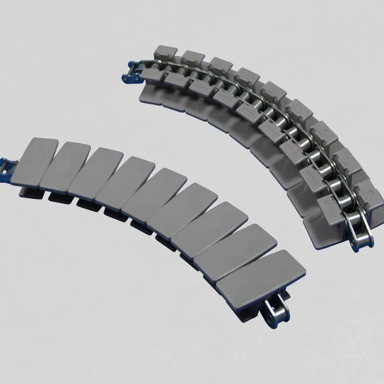 1873 пищевая промышленность, пластиковая верхняя сторона, гибкая конвейерная цепь с нижней цепью 1873-K325, боковая гибкая цепь