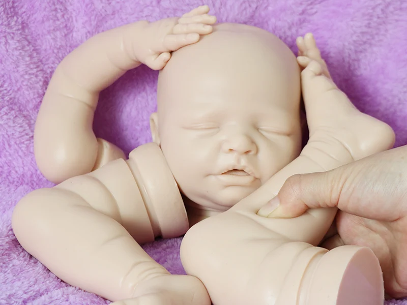 New ODM 2030g 18 inch Silicone Reborn Baby Doll  Lifelike Newborn Baby Unpainted Unfinished Soft Dolls DIY Blank Toys Kit