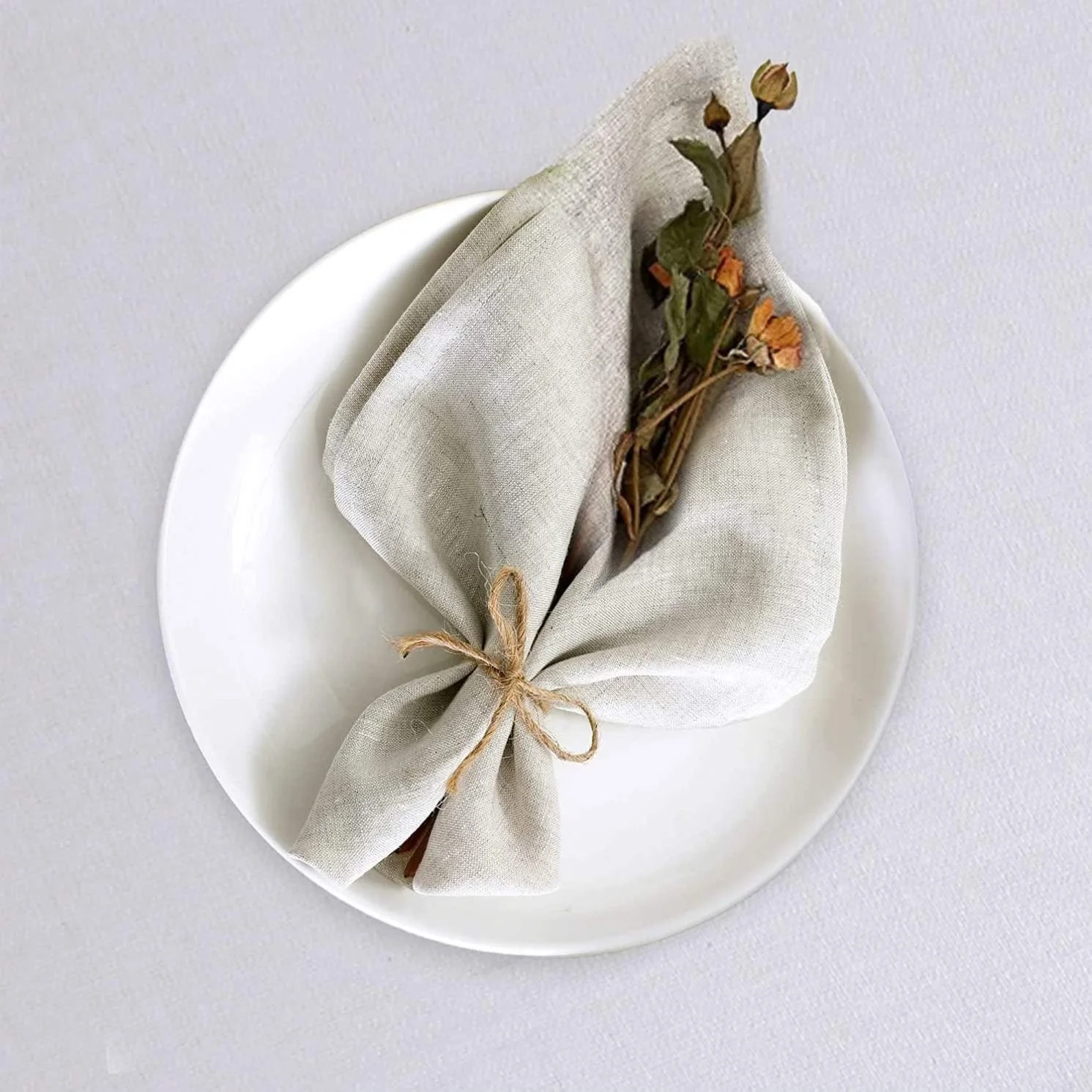 Custom Plain White Embroidered Monogrammed Table Linen Wedding Cotton Cocktail Napkins