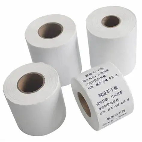 SZJOHNSON factory price  self adhesive sticker 120g Semigloss paper with rubber adhesive  for packaging label