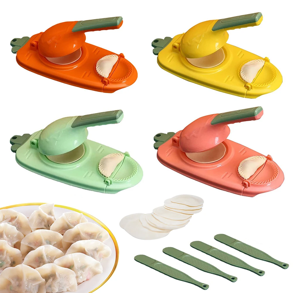 Factory Outlet Kitchen Gadgets New Year Tool DIY Plastic Machine Manual 2 in 1 Dumpling Maker For Press Dumpling Maker Molds