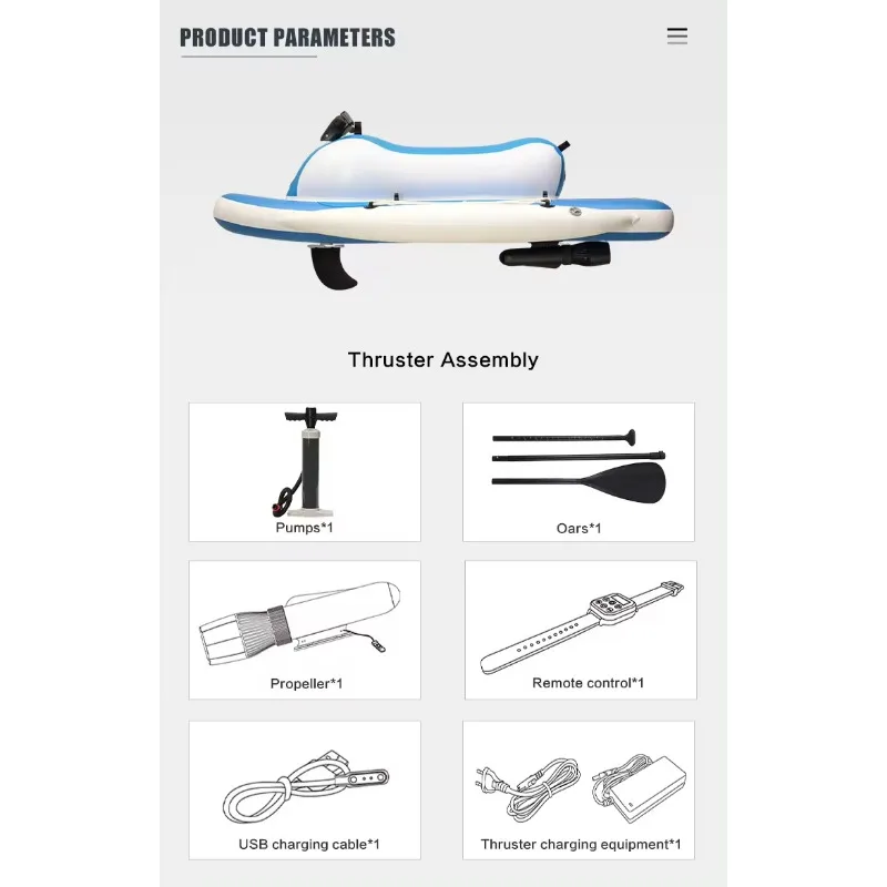 CAMORO Remote Control Electric Motorized Inflatable Jet Ski Boat Water Floating Motor Boat with Electric Underwater Scooter