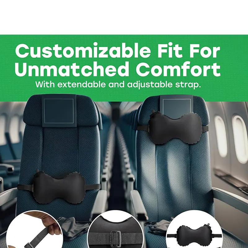 2023 Hot sales breathable lumbar cushion back waist support inflatable travel pillow