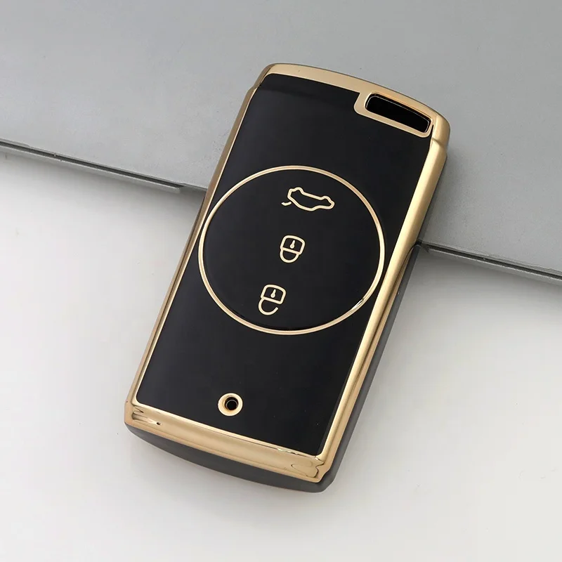 Gold Edge TPU Car Remote Key Cover For Chery Tiggo 7 Pro 8 Plus Arrizo 5 Car Key shell