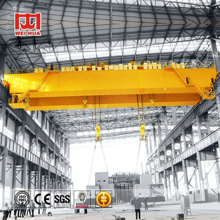 heavy duty 50 Ton 20 Ton 200 50T QD Double Girder Overhead Crane Bridge travelling cranes