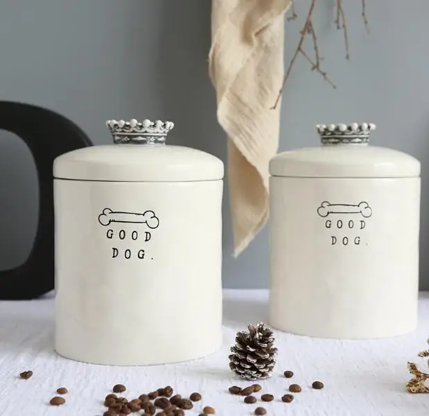 Ceramic Bread Pan Dog Treat Jars