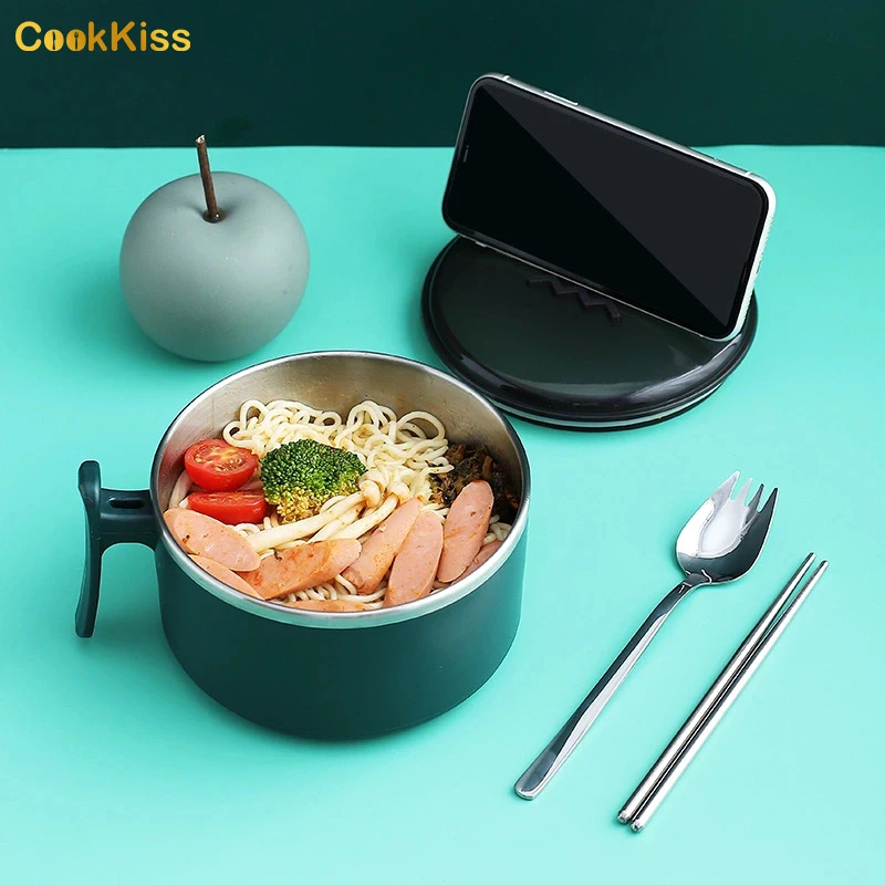 Custom Printed Colorful Stainless Steel Japanese Instant Noodle Bowl