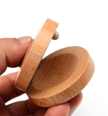 Beech clappers wholesale Orff percussion instruments wooden clappers children round dance board beech clappers