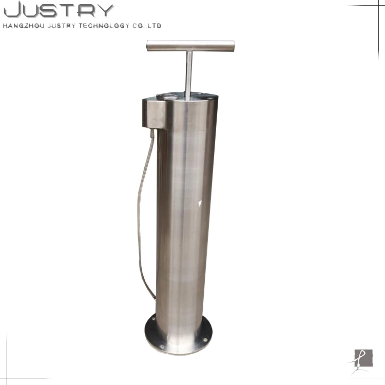 Stainless steel bike pump with gauge cykelprodukter